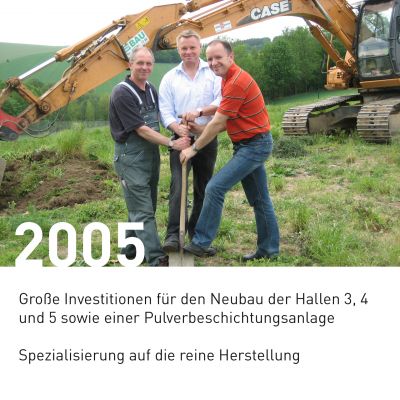 erster Spatenstich für Neubau einer Produktionhalle
