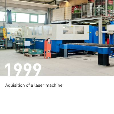 laser machine in production hall