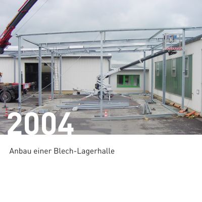 Aufbau einer kleinen Lagerhalle