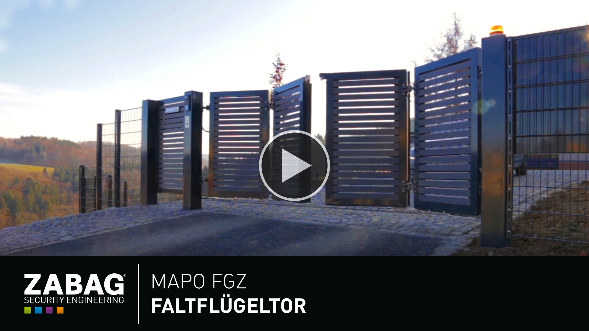trackless bi-fold gate